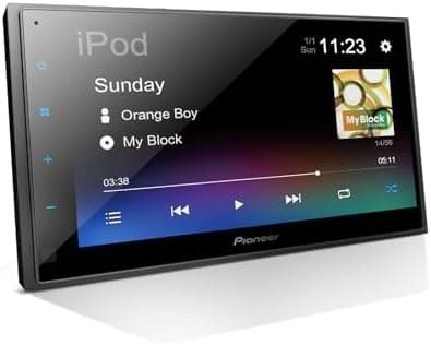 Pioneer DMH-130BT 6.8" Resistive Touchscreen, Double Din – Bluetooth, Backup Camera, USB, FLAC, AM/FM Radio…