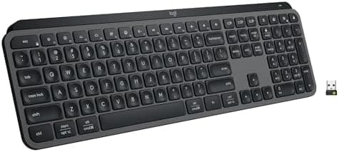 Logitech MX Keys S Wireless Keyboard, Low Profile, Fluid Precise Quiet Typing, Programmable Keys, Backlighting, Bluetooth, USB C…