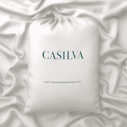 CASILVA Eucalyptus Sheets - Infused with Silver for Anti-Odor, Softer Than Silk Fibers, More Cooling Than…