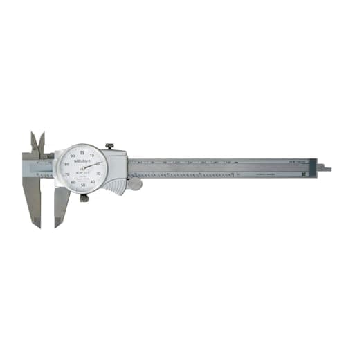 Mitutoyo 505-742J Dial Caliper, 0-6" Range, 0.001" Accuracy, 0.1"/Rev, Smooth Dial Movement with Shock Protection, Lock Screw…