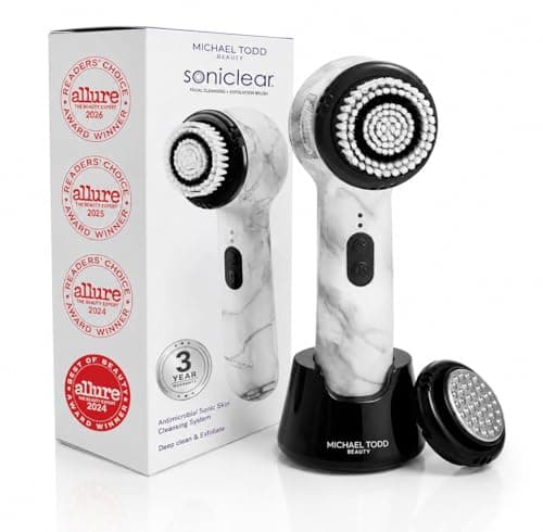 Michael Todd Beauty Soniclear Allure 2026 Reader’s Choice Award Winner Facial Cleansing + Exfoliation Brush…