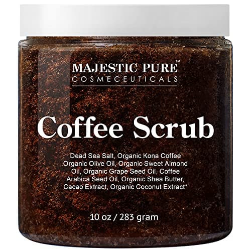 MAJESTIC PURE Arabica Coffee Scrub - All Natural Exfoliating Body Scrub for Skin Care, Stretch Marks, Acne &…