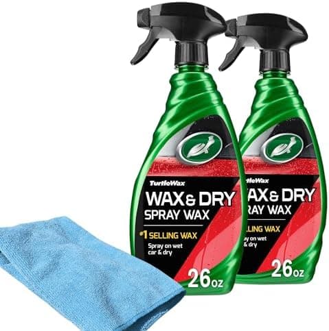 Turtle Wax 50834 1-Step Wax and Dry, Quick and Easiest Step to High Shine, for Cars, Trucks, Motorcycles and…