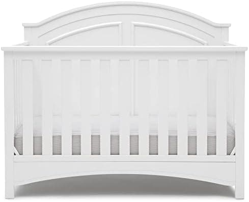 Delta Children Perry 6-in-1 Convertible Crib - Greenguard Gold Certified, Bianca White