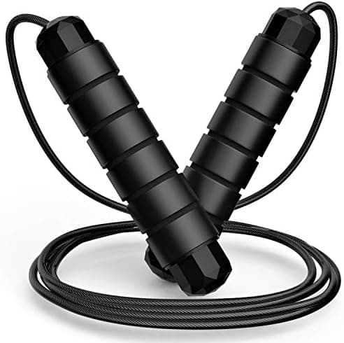 Jump Rope, Tangle-Free Rapid Speed Jumping Rope Cable with Ball Bearings for Women, Men & Kids, Adjustable Steel Jump Rope with…
