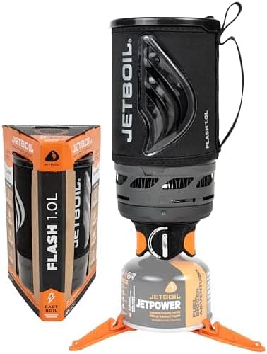 Jetboil Flash Portable Fast Boil Stove for Camping and Backpacking with 1-Step Auto Ignition…