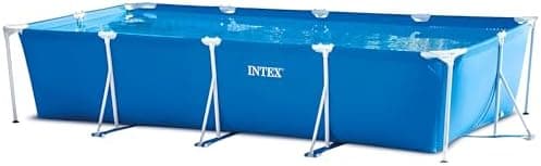 Intex Rectangular Frame 14 ft 9 in x 7 ft 3 in x 33 in Above Ground Pool, Swimming Pool with Steel Frame…