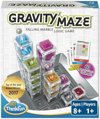 ThinkFun Gravity Maze - Falling Marble Logic Game - Challenging STEM Toy for Kids 8-12 - Gravity Marble Maze…