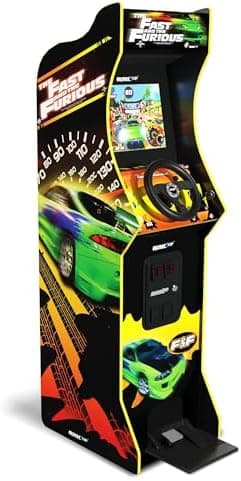 ARCADE1UP The Fast & The Furious Deluxe Arcade Game for Your Home, with 5-Foot-Tall Stand-up Cabinet, 2…
