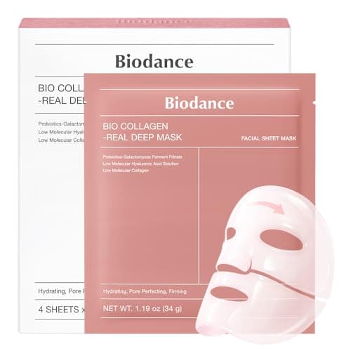 BIODANCE Bio-Collagen Real Deep Mask, Hydrating Overnight Hydrogel Face Mask, Pore Minimizing, Elasticity…