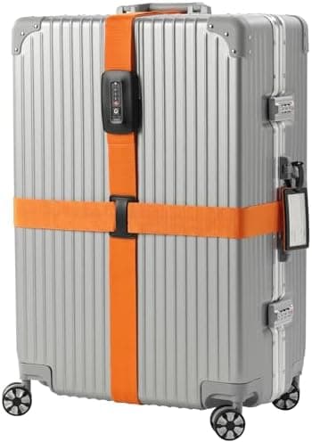 Navaris Navaris TSA Luggage Strap - Secure Adjustable Strap for Suitcases with Combination Lock - Lockable…