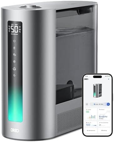DREO 6L Humidifiers for Bedroom, Smart Warm & Cool Mist for Large Room, 60Hr Quiet Runtime for Baby, Plant…