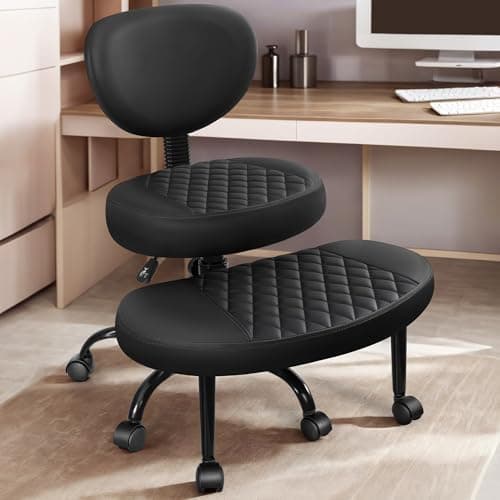 AtHope Ergonomic Cross Legged Office Chair with Wheels - Adjustable Height for Meditation, ADHD Desk & Yoga…