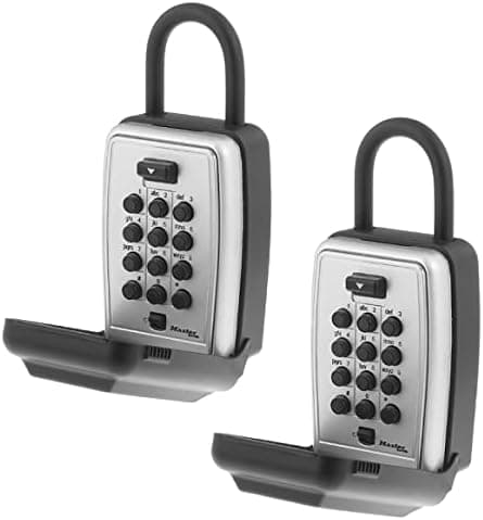 Master Lock Black Key Lock Box, Wall Mount with Push Buttons, Key Safe for Realtors, Landlords, Property &…