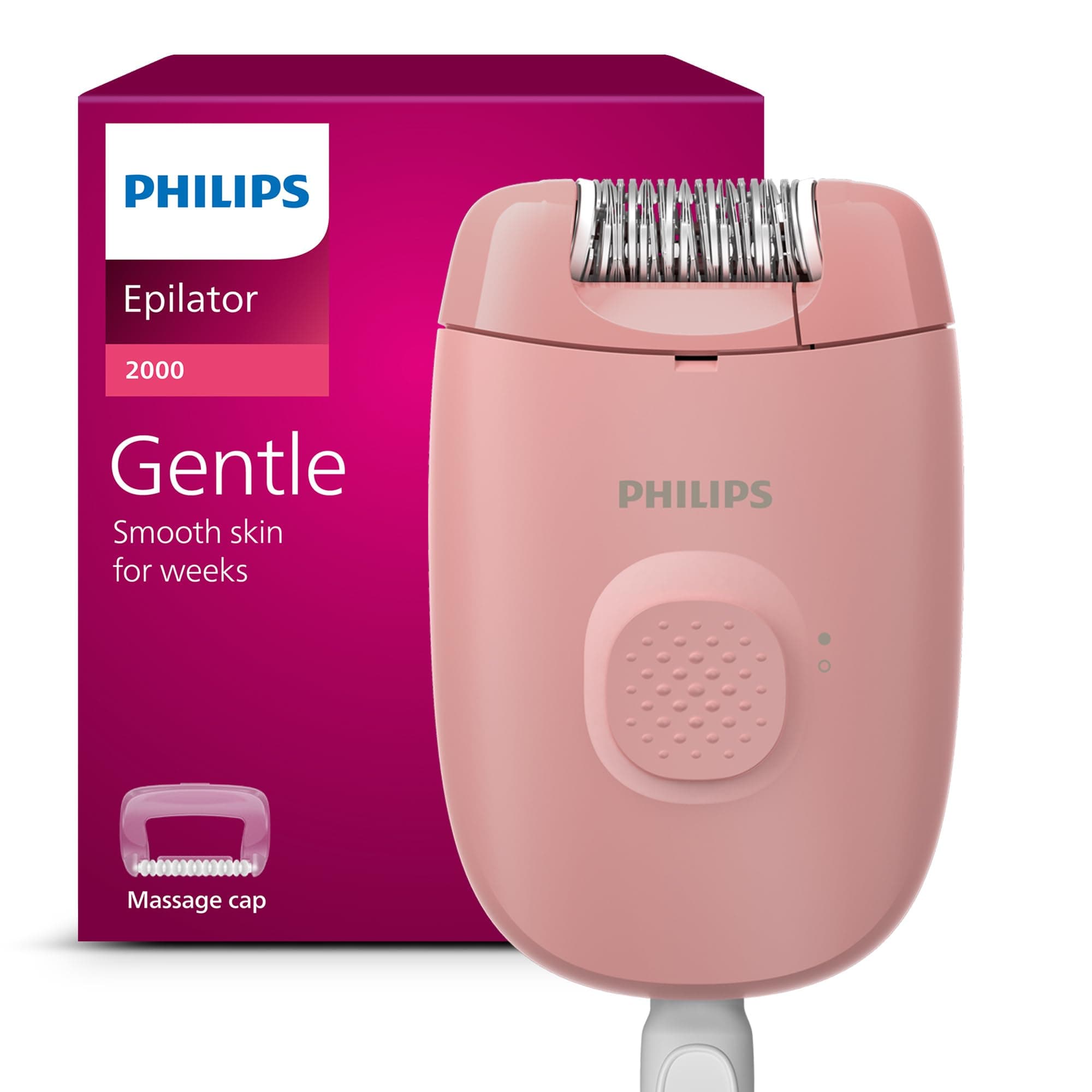 Philips Epilator Series 2000, Corded Epilator for Legs and Body, Hair Removal Device for Women, Model…