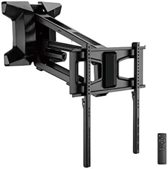 Monoprice Premium Height-Adjustable Above Fireplace TV Wall Mount Motorized Electric for 37" to 80" TVs up to…