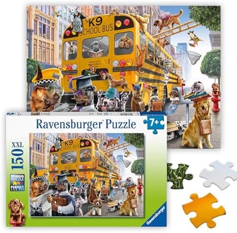 Ravensburger - Pet School Pals - 150 Piece Jigsaw Puzzle - Colorful Canine Antics - Bold, Bright Imagery…