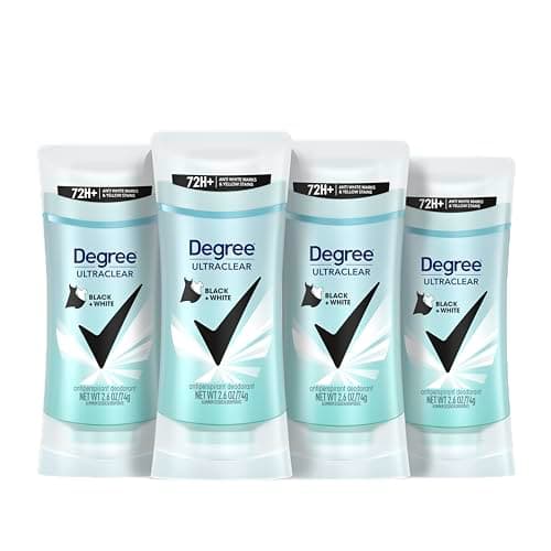 Degree Women's Black+White 4 Count Antiperspirant Balm 2.6 oz - Protects from Deodorant Stains, Fresh Scent…