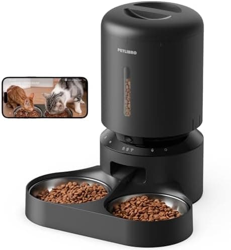 PETLIBRO Automatic Cat Feeder with Camera for Two Cats, 1080P HD Video with Night Vision, 5G WiFi Pet Feeder…
