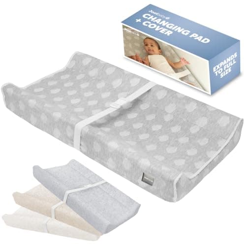 Jool Baby Serenity Soft Changing Pad + Washable Cover, Non-Slip - Fits Standard Changing Tables & Dressers…