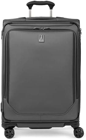 Travelpro Crew Classic Lightweight Softside Expandable Carry on Luggage, 8 Wheel Spinner Suitcase, Men and…