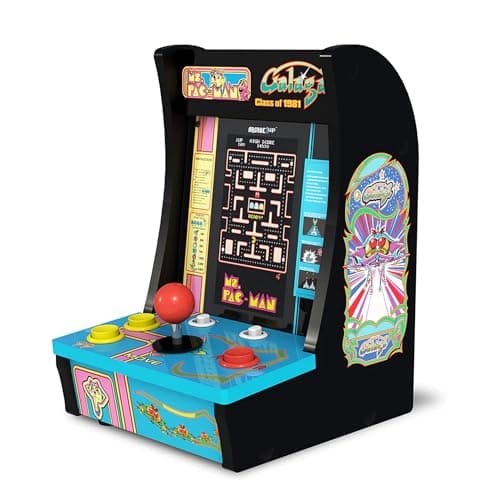 Arcade1Up Class of ‘81 Ms. PAC-Man/Galaga Countercade – 3 Classic Games, Retro Game Console for Home…