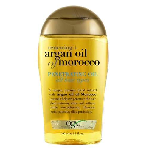 OGX Renewing + Argan Oil of Morocco, Cold-Pressed Argan Oil for Hair Penetrating Treatment & Shine…