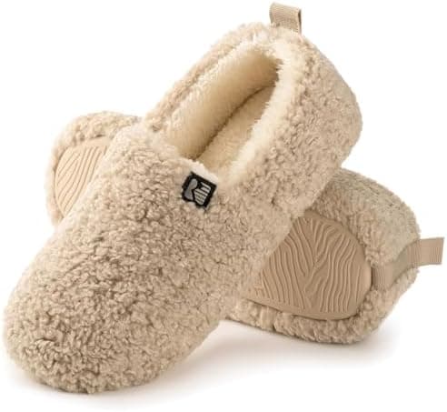 RockDove Women's Faux Shearling Closed Back Slipper with Memory Foam