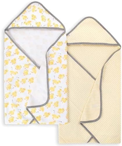 Burts Bees Baby Infant Hooded Towels Little Ducks Organic Cotton, Unisex Bath Essentials and Newborn…