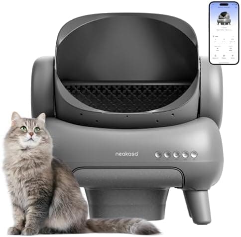 Neakasa M1 Plus Open-Top Self-Cleaning Cat Litter Box, 360° Safety Sensors, Advanced Odor & Leak Control…
