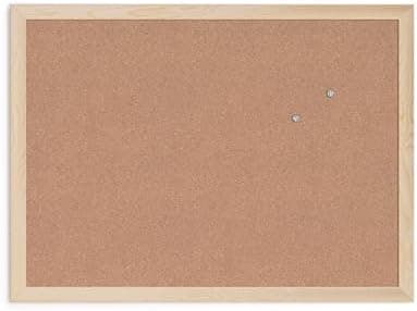 U Brands Cork Bulletin Board, 18" x 24" Inches, Light Birch Wood Frame (265U00-01)