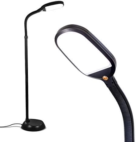 Brightech Litespan - Bright LED Floor Reading Lamp for Over Chair Crafts and Reading, Esthetician Light for…