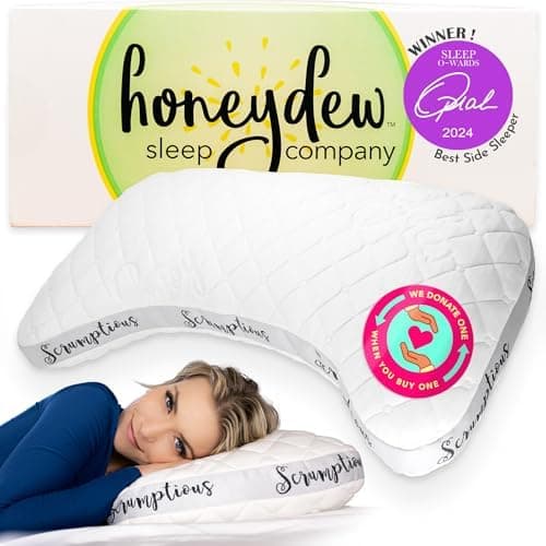 Honeydew Scrumptious Cooling Side Sleeping Pillow with Free Pillowcase- Best for Side Sleepers- Neck and…