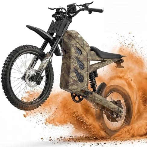 HAPPYRUN G300 Pro Electric Dirt Bike for Adults, 72V 30Ah Battery, 6500W Motor, 50 MPH Speed, 70 Mile Range, 350 Lbs Load…