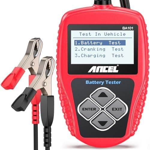 ANCEL BA101 Car Battery Tester, 12V Digital Automotive Alternator Meter Diagnostic Tool,100-2000 CCA Load…