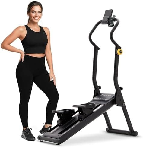 Upgraded Magnetic Stair Stepper for Home, 16-Level Adjustable Resistance up to 77LBS, with Cup Holder &…