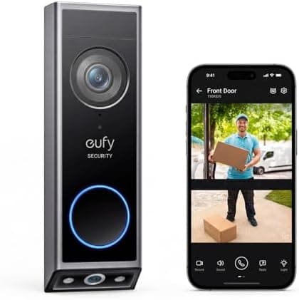 eufy Security Video Doorbell E340,No Subscription,Dual Cameras,2K FHD,Head-to-Toe View, Doorbell Camera…