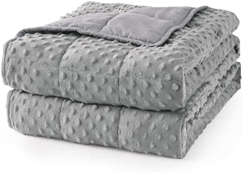 Mr. Sandman Weighted Blanket for Adults Queen Size 15 lbs, Soft Cooling Heavy Minky Blanket for Sleep…