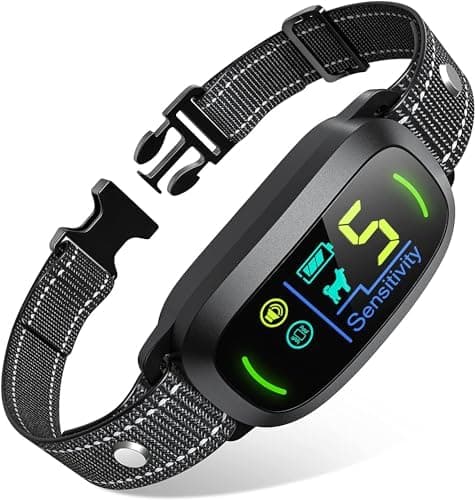 FAFAFROG Dog Bark Collar, Rechargeable Smart Collar, Anti Barking Training Collar with 5 Adjustable Sensitivity Beep Vibration…