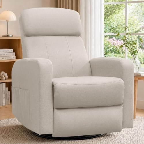 Korser Power Swivel Recliner Chairs for Adults, Electric Glider Rocking Chair Nursery, Glider Recliner…