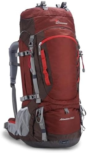 MOUNTAINTOP 80L Internal Frame Backpack for Man & Women Backpacking Hiking Backpack with Rain Cover