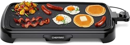 Chefman XL Electric Griddle with Removable Temperature Control, Immersible Flat Top Grill, Burger, Eggs…