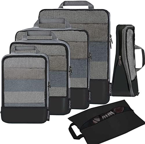 BAGAIL BAGAIL 4 Set/6 Set/8 Set Compression Packing Cubes Travel Accessories Expandable Packing Organizers…