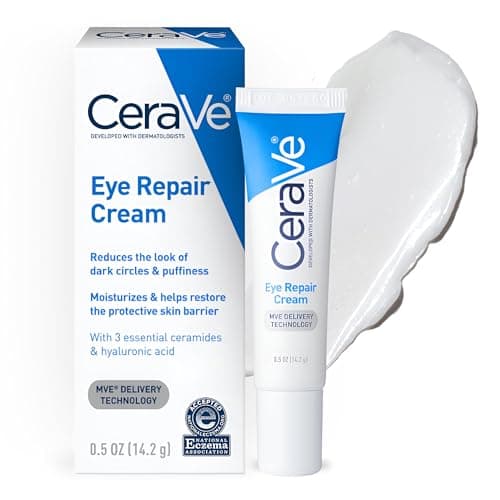 CeraVe Eye Repair Cream, Under Eye Cream For Puffiness And Bags Under Eyes, Hyaluronic Acid + Niacinamide +…