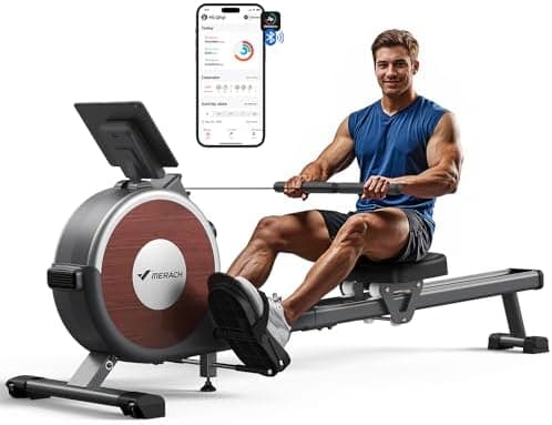 MERACH Rowing Machines for Home, Magnetic Rowing Machine with 16 Levels, Rower Machine of Quiet Resistance…