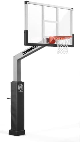Dominator 72" In ground Basketball Hoops Outdoor - 72" Backboard w/ 4' Overhang - Outdoor NBA/NCAA Regulation Adjustable…