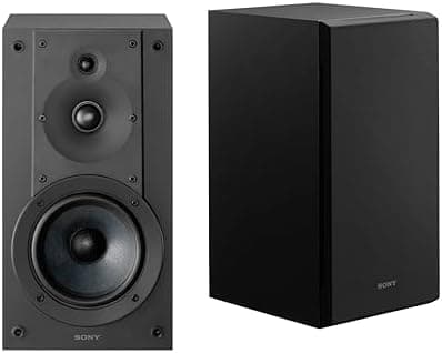 Sony CS Speakers, SS-CS5M2 3-Way 3-Driver Hi-res Bookshelf Speakers (Pair), Black