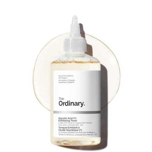 The Ordinary Glycolic Acid 7% Exfoliating Toner, Brightening and Smoothing Daily Toner for More Even-Looking…
