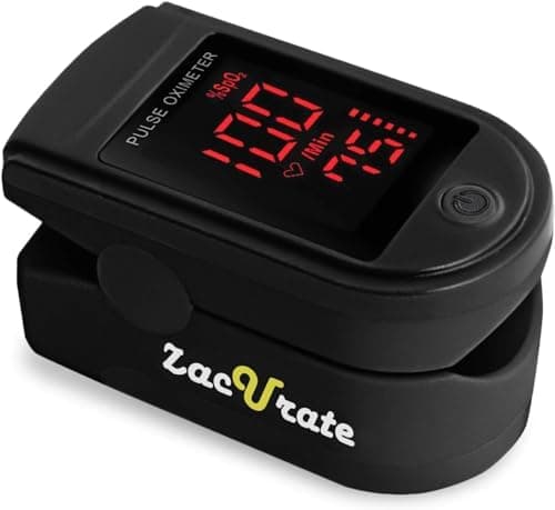 Zacurate Pro Series 500DL Fingertip Pulse Oximeter Blood Oxygen Saturation Monitor with Silicone Cover…