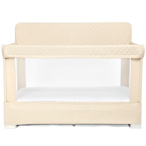 Baby Delight Lunaire Full Size Crib | Breathable Mesh Baby Crib | Tool-Free Assembly Baby Bed | 100% GOTS…